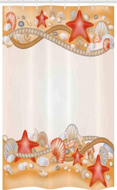 ABAKUHAUS Strand Douchegordijn – 120x180 cm – Stof, Waterafstotend