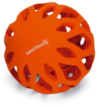 beeztees - bal voor honden - dog fun stuff bal - +- 11 cm - rood - hier houdt ieder hond van