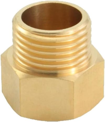 Messing pijpadapter, toilet vulklep bidet slangfitting 7/8 "vrouwelijk naar G1/2" buitendraad buisfitting adapter connector (goud)