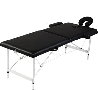 QIN® Massagetafel Hoeslaken - Massagetafel - Massagetafel Inklapbaar - Zwart - 186cm x 68cm x 70cm