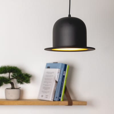 United Entertainment ® - Bolhoed Hanglamp - Zwart-goudkleur folie