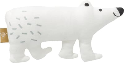 Fresk Rammelaar – Babyspeeltje - Kraamcadeau - Stimuleert Zintuigen - Baby Cadeau - Wit - Polar Bear