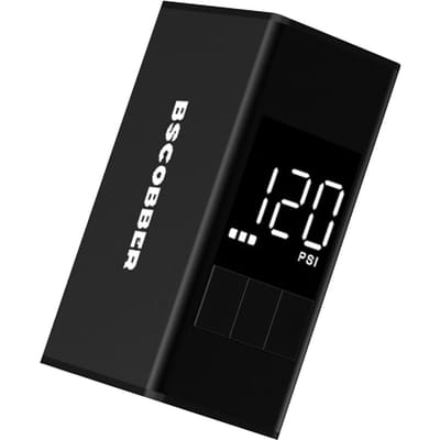 Mini pompe à vélo électrique avec manomètre numérique Charge rapide 120 PSI Écran LED Électrique noir