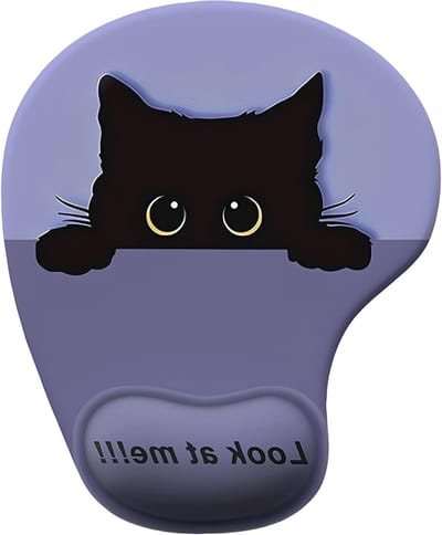 Ergonomische gel muismat met polssteun voor gaming en kantoor, traagschuim, PU-basis, compact formaat 22,8 x 19,2 x 1,6 cm