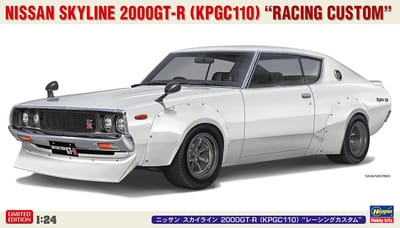 Hasegawa Modelbouwpakket Auto - 20772 Nissan Skyline 2000GT-R KPGC110 Racing Custom - Japanse Rauto Plastic - 1:24 - Modelbouw