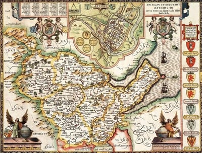 Historische Kaart Puzzel - Legpuzzel 1000 Stukjes - Ontspanning Thuis - Gratis Gids Print - 66 x 50 cm