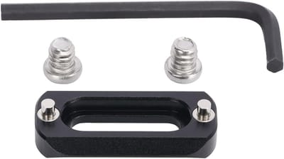 1.57" Nato Rail met 1/4 Schroeven en Uittrekbare Antivallende Pinnen voor Camera Cage en Monitorbevestiging - Capaciteit 3KG, Ideaal voor Videoproductie en Fotografie