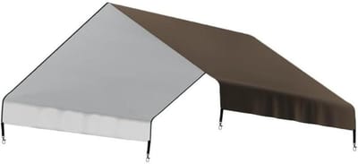 Kippenhok Afdekzeil - Hok Overdekking - Pluimvee Beschermen - Waterafstotend Oxford Materiaal - 330 x 101 cm - Bruin