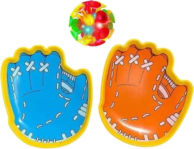 Werp en Vang Bal - Spel Set - Buitenactiviteiten - Met Handschoenen - 21 x 18 cm - Niet gespecificeerd
