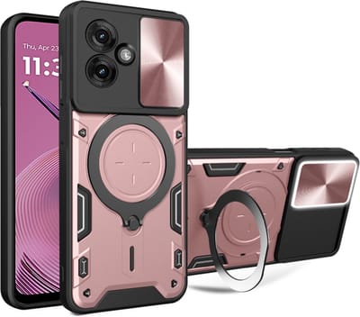 Hoesje geschikt voor Motorola Moto G55 - Techsuit CamGuard Pro Back Cover - Roségoud