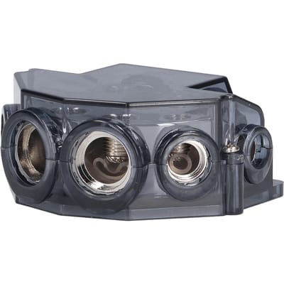 6-Weg Stroomzekering Verdeelblok Aardkabel Splitter 0 Gauge In 248 Gauge Uit voor Auto Audio gray