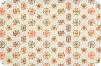 WC mat 60x40 cm - Antislip - Madelief - Patroon - Oranje - Toiletmat - Vloermat - Douchemat - Toilet tapijt - Toiletmatten