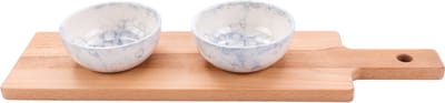 Bowls and Dishes Espuma 2-Aardewerk Schaaltje | Kommetje | Tapasschaaltje | Klein Schaaltje | Servies Schaaltje | Woonaccessoiretjes 11cm Blauwgrijs op plank 46 cm | cadeau tip!