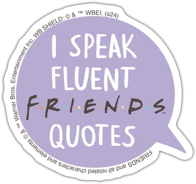Friends I Speak Fluent Quotes Tekst Bubbel Sticker maat S (10 x 10 cm)