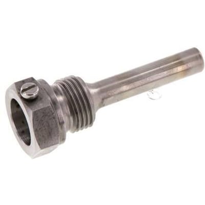 Staal St35 G 1/2 Inch Thermowell voor 63mm Dompelbuis Max 600°C en 25 Bar - TWALE-G-012-63