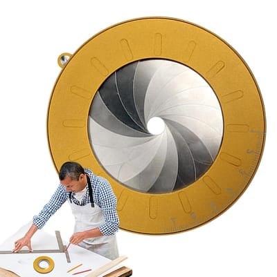 Cirkel Tekening Tool - Circulaire Liniaal Sjabloon - Nauwkeurig Tekenen - Verstelbaar Ontwerp - 16.5 x 15 cm - Zilver