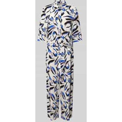 Jumpsuit van viscose met all-over motief
