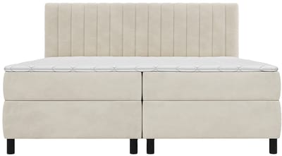 Vente-unique Boxspringbed stof beige 2 x 80 x 200 cm