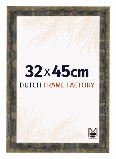 Fotolijst 32x45 cm - MDF - Blauw Goud Gemeleerd - Praag