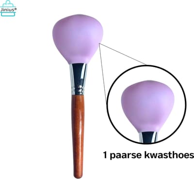 Siliconen Make-Up Kwast Hoes - Bescherming - Beschermd De Kwast - Make-up - Borstel - Paars