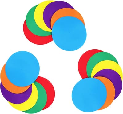 Trainingsmarkeringen Cirkels - Veldmarkers Sport - Snelheidstraining Voetbal - Antislip Duurzaam Materiaal - 10x10cm - Diverse kleuren
