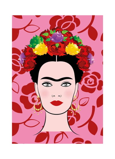 HappyBook - Weekplanner - Softcover - Frida Kahlo - Roze - Rood - Roosjes - Planner - Business Planner - Doelen behalen - Structuur - Zakelijke afspraken - Zakelijke doelen - Notities - Planning - Plannen maken - Herinneringen - Memo - Business Doel