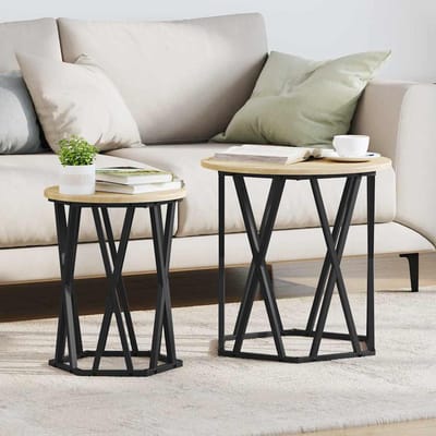 vidaXL - Salontafel - 2 - st - Sonoma - Eik - 50 - x - 50 - x - 50 - cm
