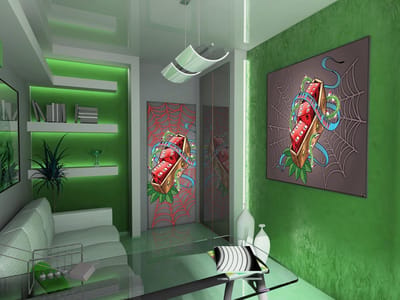 Alchemy Dice Tomb Skulls Spider Web Photo Wallcovering