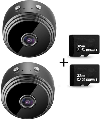 2 Stuks SuperCam 32GB SD - Verborgen camera - Beveiligingscamera - Wifi - Draadloze camera - Mini camera - Beveiliging - Sd kaart - Smart - Spy camera