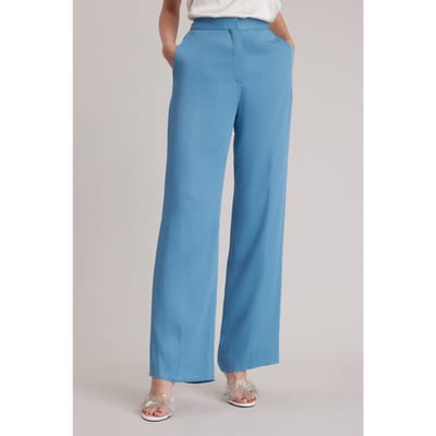 Anne Fontaine Loria Icy Blue Size: 38 | Formal pants Outlet | Dames | Blauw