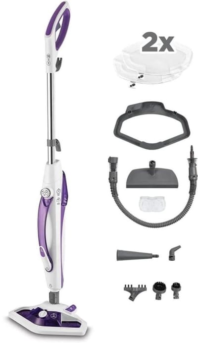 Quvo® Stoomreiniger vloer - Stoomreiniger - Stoomreinigers - Paars - 32cm x 20cm x 112cm