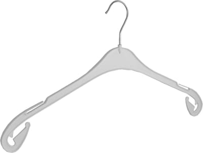 De Kledinghanger Gigant - Kledinghanger - Volwassenen - T47 - 20 Stuks - Blousehanger - Shirthanger - Kunststof - Wit - Rokinkepingen - 47 cm - Kleerhanger - T-Serie (T47_01/20)