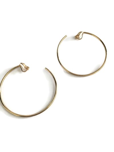 Petra's Sieradenwereld - Clipoorbel oorring goudkleurig groot 60 mm (324)