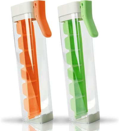 Praktische IJsblokjesvorm met Één Hand Bediening, 6 Vakjes IJsblokjesmaker voor Drankjes, Perfect voor Smoothies en Cocktails