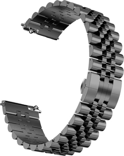 Bandje geschikt voor Samsung Galaxy Watch 46mm / Watch 3 45mm / Gear S3 / Frontier / Classic - Bandje geschikt voor Huawei GT2 46mm / GT2 Pro / Watch 3 / 3 Pro - Bandje geschikt voor Garmin Vivoactive 4 / Venu 2 / Fenix 5 / 6 / Forerunner 935 - Zwart