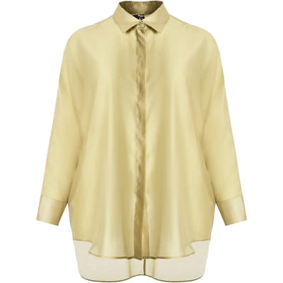 Lange lyocell blouse met strikjes aan de mouwen dames Mat Fashion