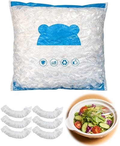 Dailygoods- Afdekhoezen herbruikbaar - Vershoudfolie houder - Voedselveilig kunststof - Transparant - 500 stuks - Maximale rekbaarheid 40 cm