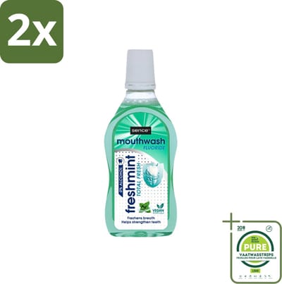 Sence - Fresh Freshmint - Mondwater - Fris & Muntig - 500 ml - Voordeelverpakking - 2 stuks - Mondwater - Mondverzorging