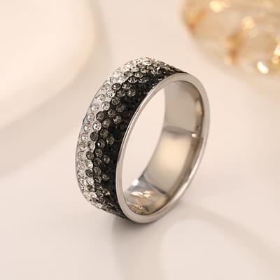 Mode Bling Volledige Kristallen Ring Voor Vrouwen Elegante Roestvrijstalen Ringen Als Bruiloft Bruid Valentijnsdag Ringen Sieraden 8