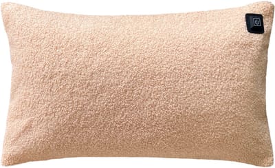 Warmpi Warmtekussen Teddy Beige – 50x30 cm – Elektrisch Verwarmd Ergonomisch Kussen – Inclusief 10.000 mAh Powerbank – 2 Infrarood Warmtepanelen – 3 Warmtestanden tot +/- 60°C