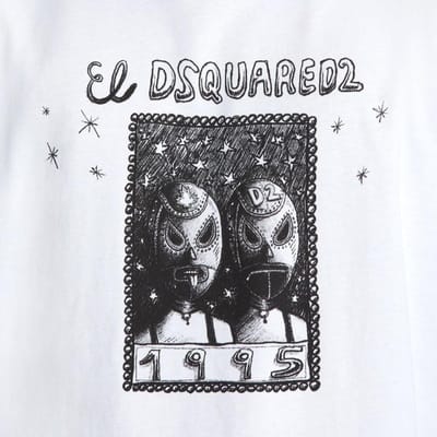 DSquared2 Heren Cartoon T-shirt (Wit)