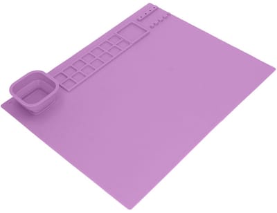 Allecto - Siliconen schildermat - Creatief speelgoed - Veilig en duurzaam - Paars - Schilderen en knutselen - Geschikt voor peuters - Kunstmat