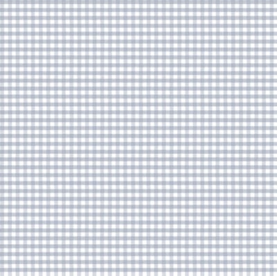 Behang - Geruit - Vichy Ruitjes - Blauw Wit - Babykamer Kinderkamer Jongens - Vliesbehang - 0,53 x 10,05 M - Happy