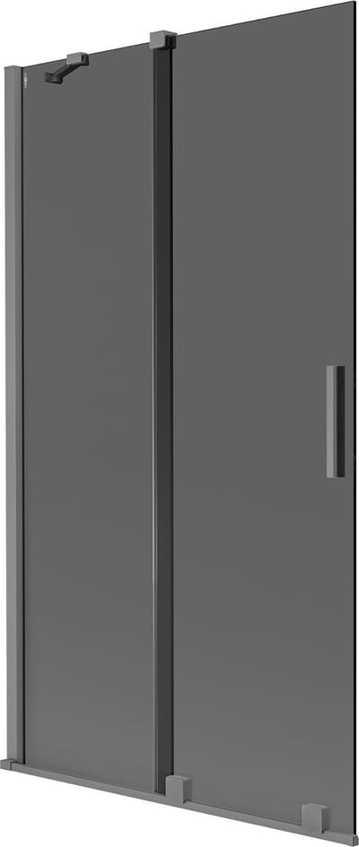 Mexen Velar badwand tweeluiks schuifbaar 100 x 150 , grafiet, gun metal - 896-100-000-41-95