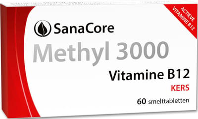 SanaCore Methyl 3000 [ 100% Actieve vitamine B12 ] Zonder Foliumzuur