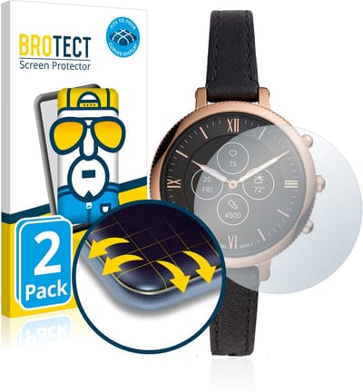 BROTECT - Screenprotector voor Fossil Monroe HR - Folie Beschermfolie transparant volledig dekking - 2 Stuks