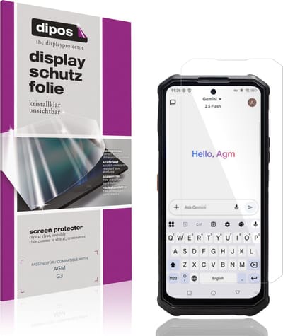 dipos – 4x Beschermfolie geschikt voor AGM G3 | Krasbestendige & heldere Screenprotector Ultra-Thin