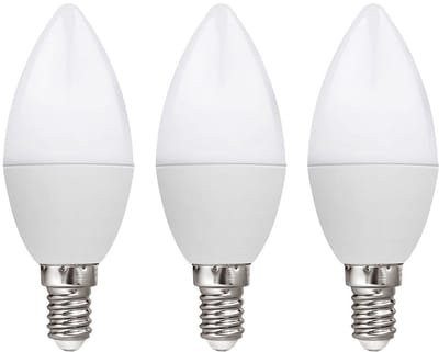 Kobi LED Lamp Kaarsvorm E14 8.5W - 806lm - 6500K - 230V - Voor Technische Ruimtes, Keuken of Werkplek - 3 stuks