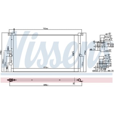 Condensator, airconditioning NISSENS 94718