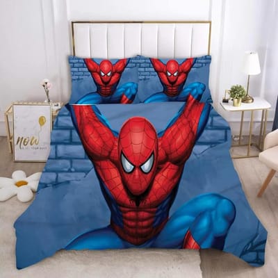 Marvel Comics Spider Man Anime Beddengoed Set Dekbedovertrek 1009 Polyester Geschikt Voor Kinderen En Volwassenen 3-Delige Set EU King(240*220cm)3pcs